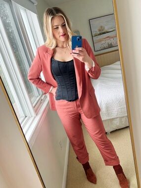 ZaraWomen's Dusty Rose Blazer Pant Set